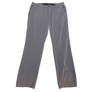 Under Armour Performance Pants Mens 36x32 Gray Golf Stretch Flat Front Athletic